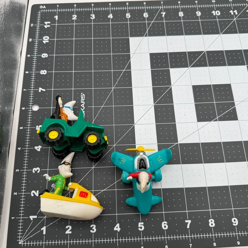 McDonalds Mac Tonight Happy Meal Toy Lot Kids Vintage 1988 Plane Jeep Jet Ski‎
